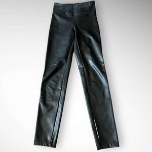 LAUNDRY BY SHELLI‎ SEGAL Black Faux Leather Pants Size XS | EUC
